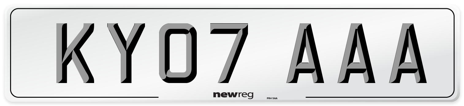 KY07 AAA Number Plate from New Reg